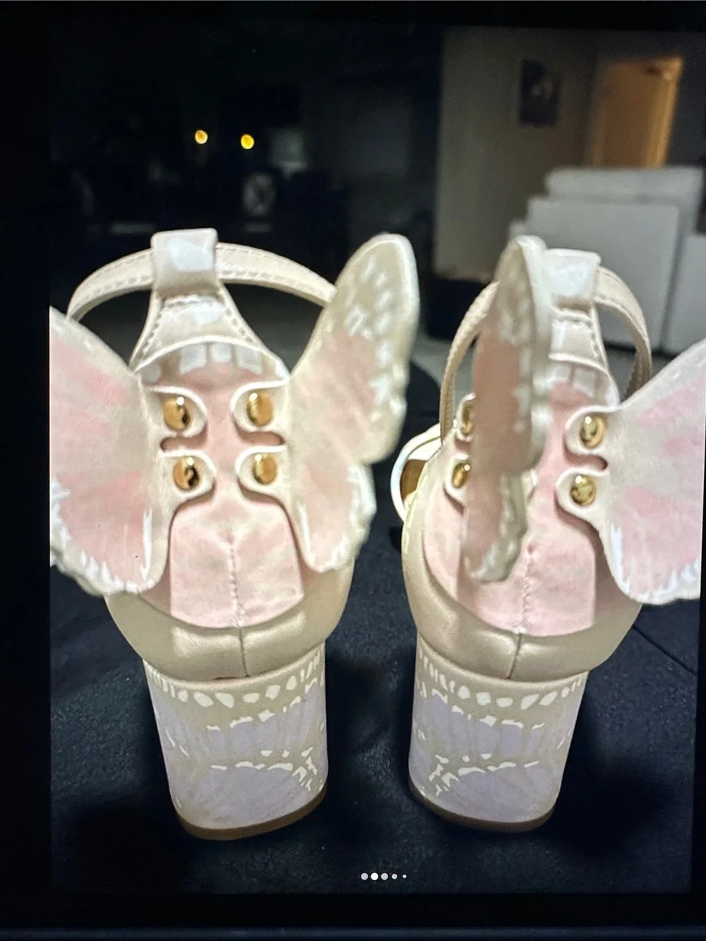 Copper Key Pastel Floral Block Heel Sandals in Pink, Yellow, Lavender